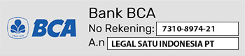 rekening bca legal satu
